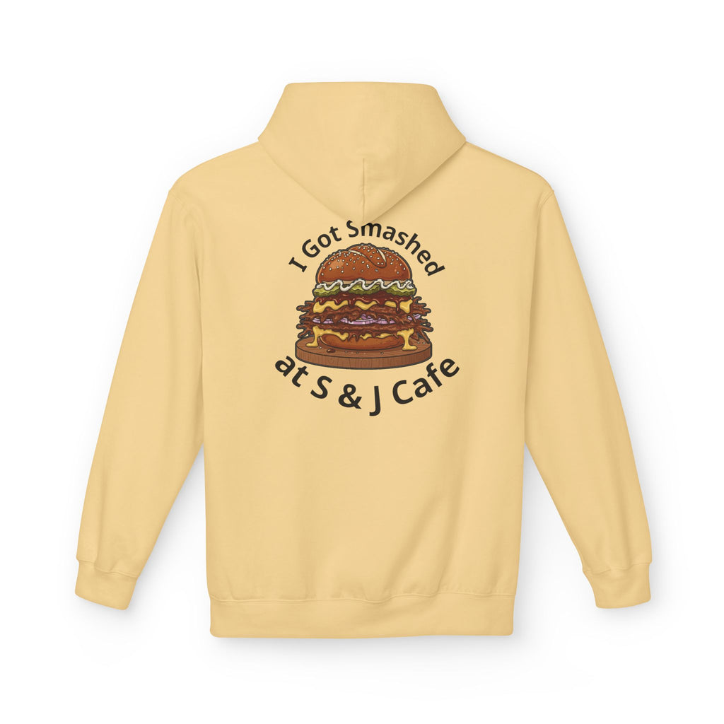 Hoodie - "I Got Smashed at S & J Cafe" Burger Graphic Pullover