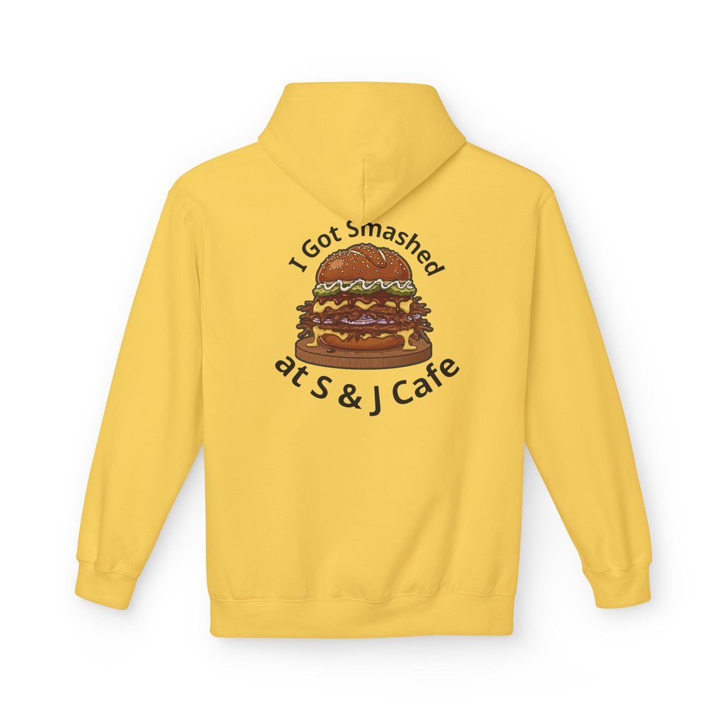 Hoodie - "I Got Smashed at S & J Cafe" Burger Graphic Pullover