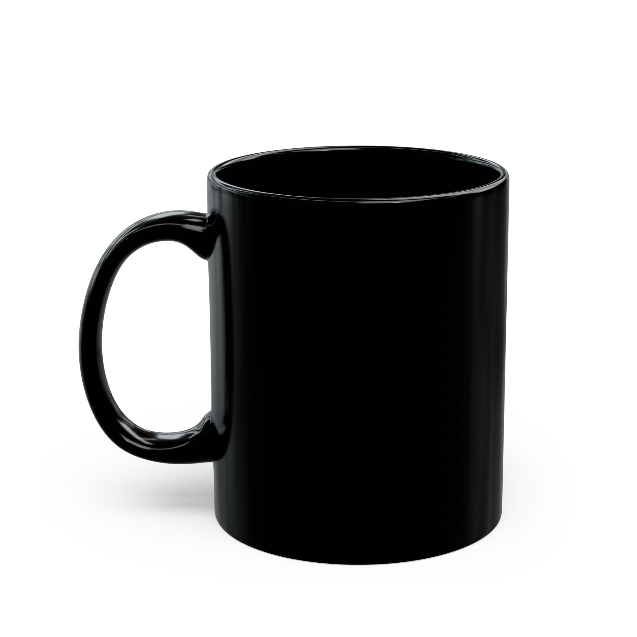 Ashen Seraph Black Coffee Mug — Angel Wings Band Logo (11oz/15oz)