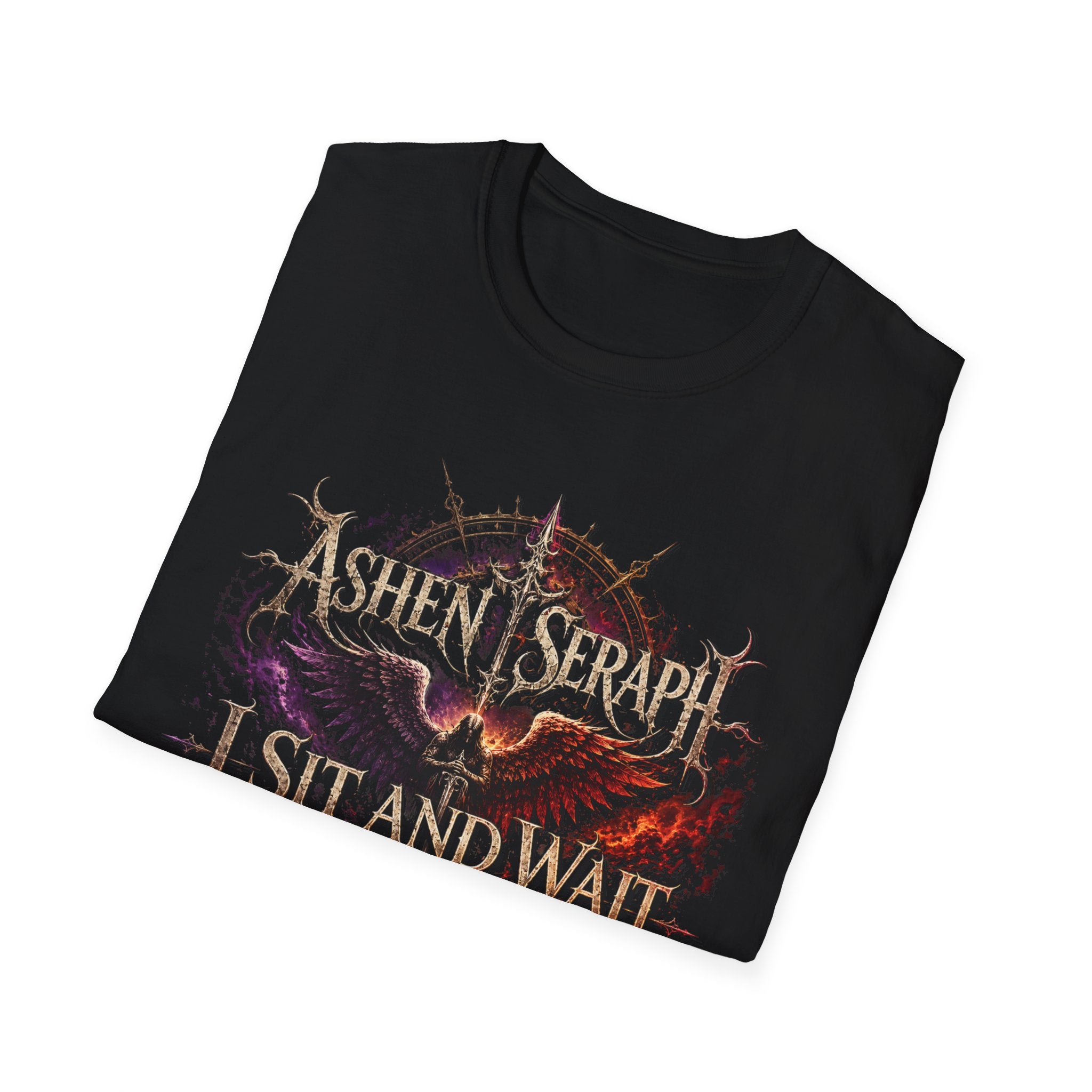 Ashen Seraph "I Sit and Wait" Graphic T-Shirt