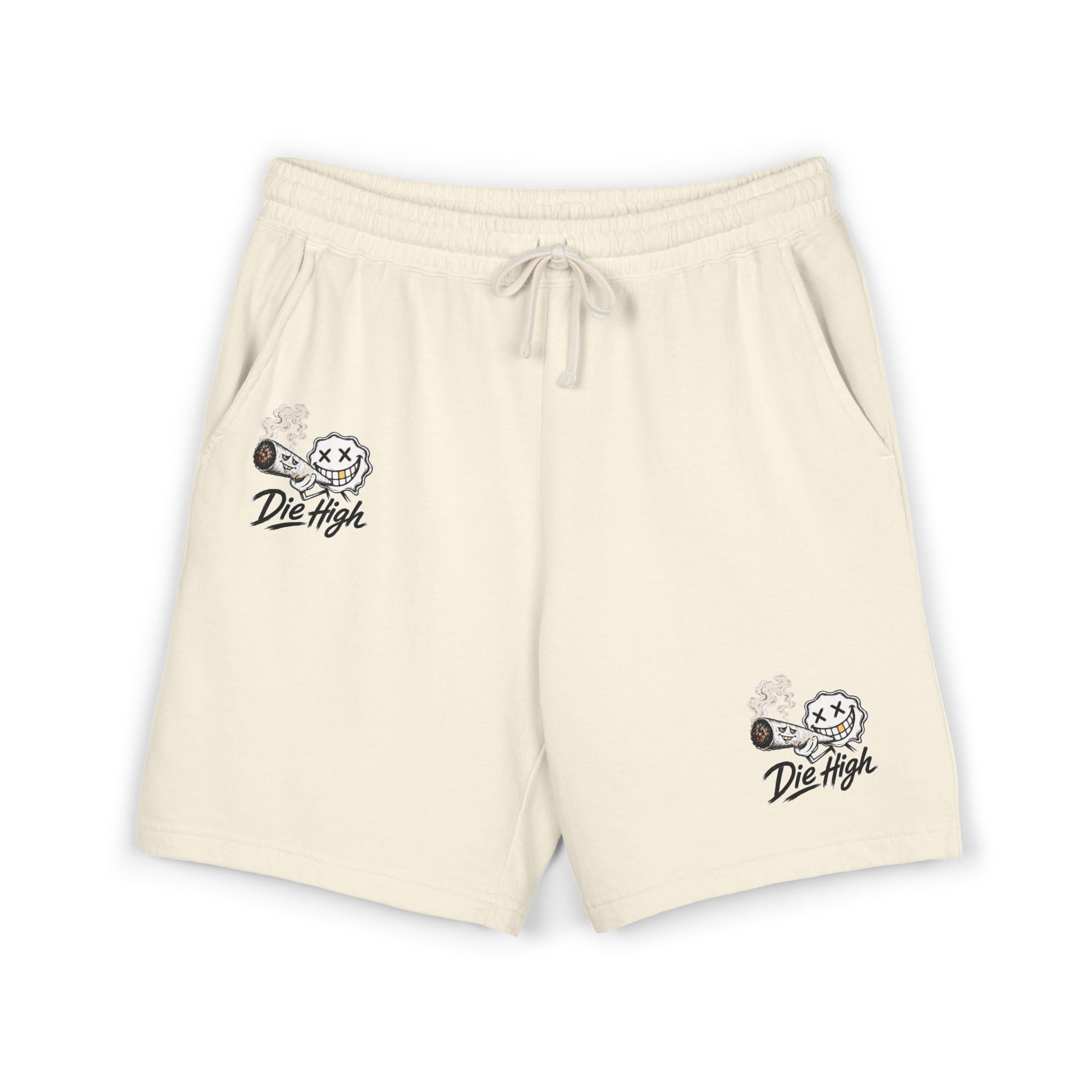 Die High Graphic Sweat Shorts — Lightweight Fleece Casual Lounge Shorts
