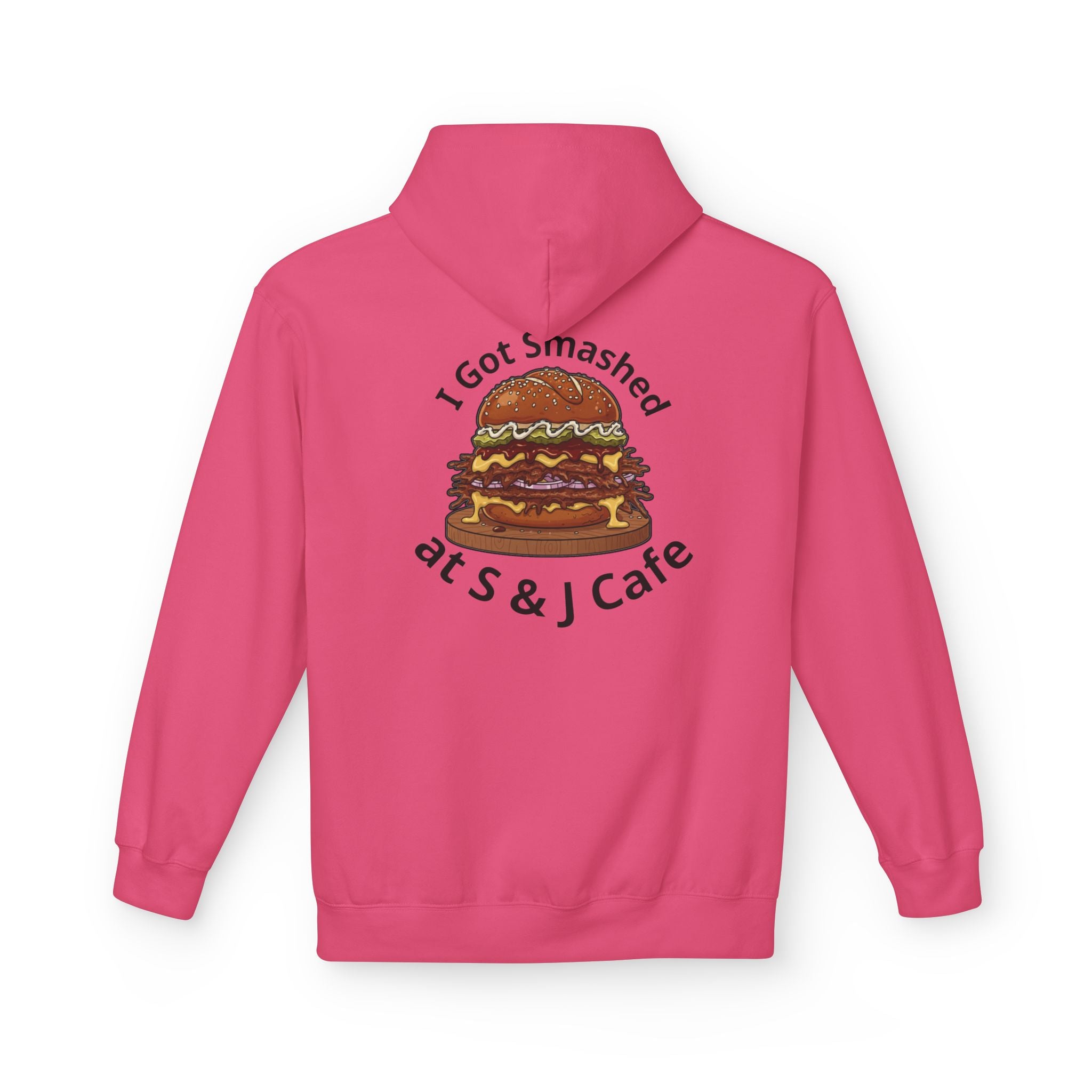 Hoodie - "I Got Smashed at S & J Cafe" Burger Graphic Pullover