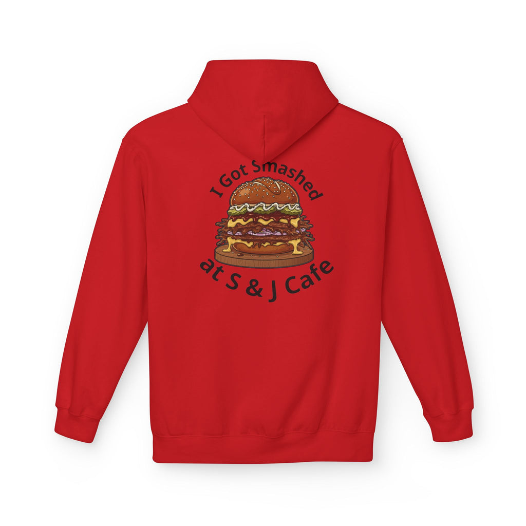 Hoodie - "I Got Smashed at S & J Cafe" Burger Graphic Pullover