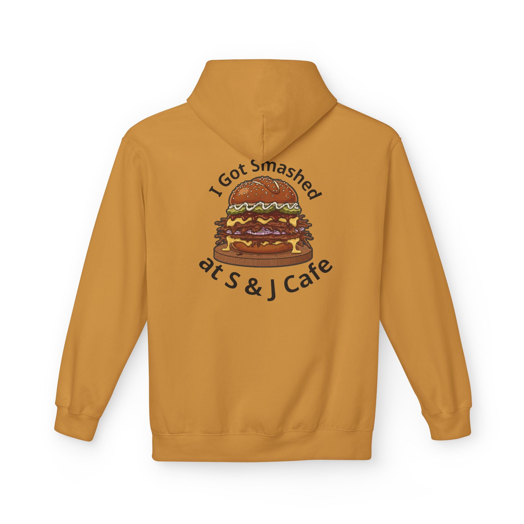 Hoodie - "I Got Smashed at S & J Cafe" Burger Graphic Pullover