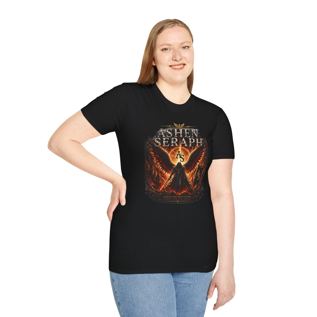 Ashen Seraph Tour T-Shirt — Phoenix Wing Rock Band Concert Tee