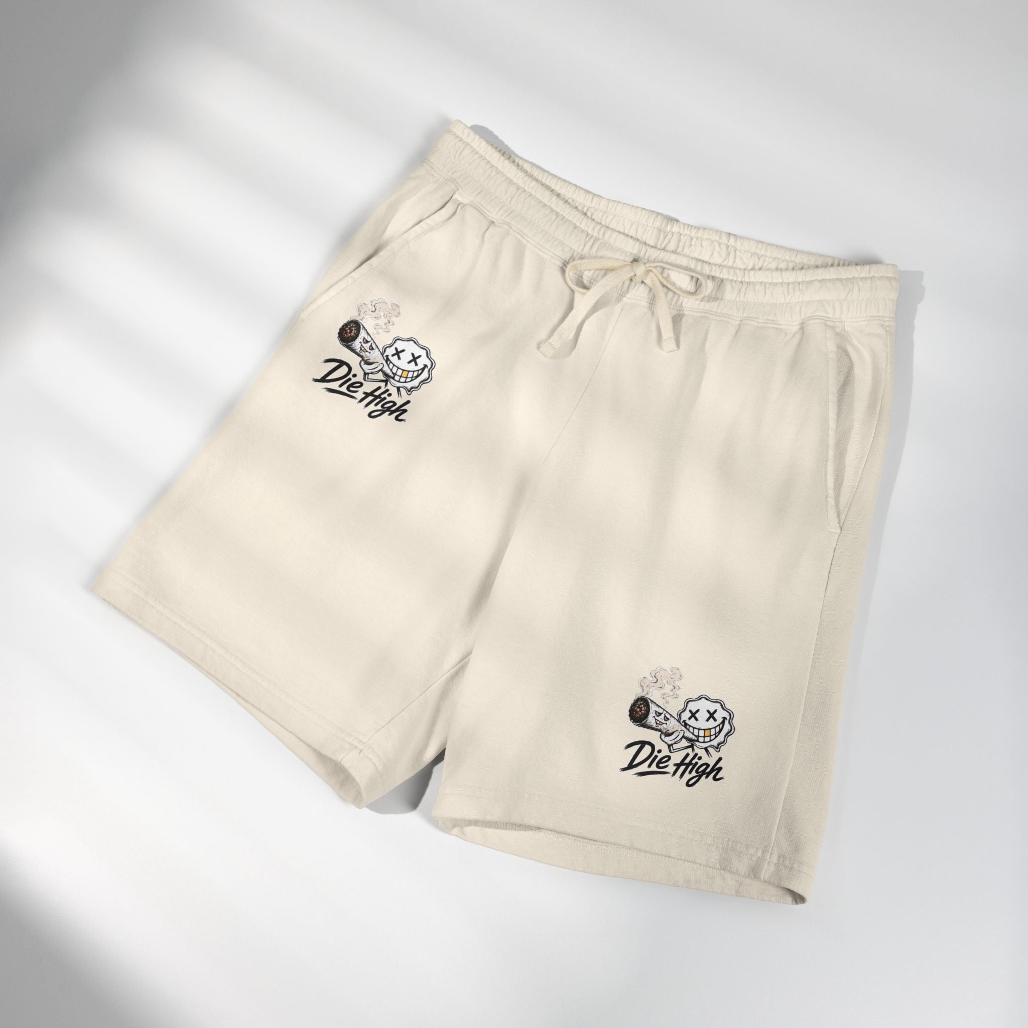 Die High Graphic Sweat Shorts — Lightweight Fleece Casual Lounge Shorts