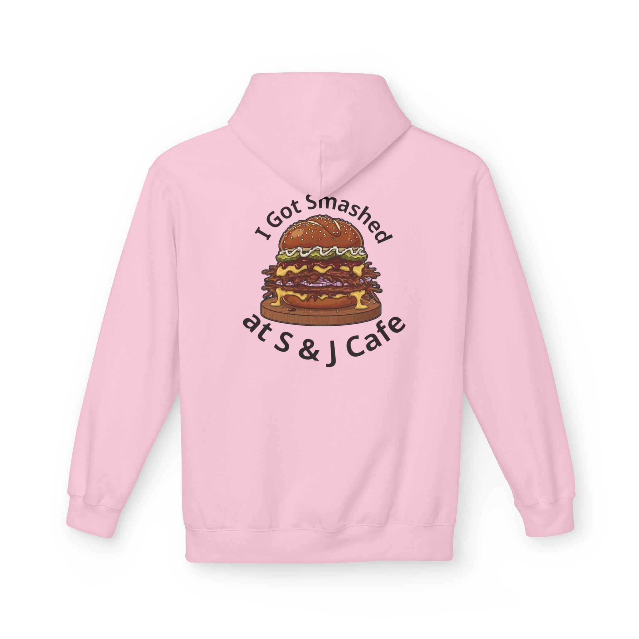 Hoodie - "I Got Smashed at S & J Cafe" Burger Graphic Pullover
