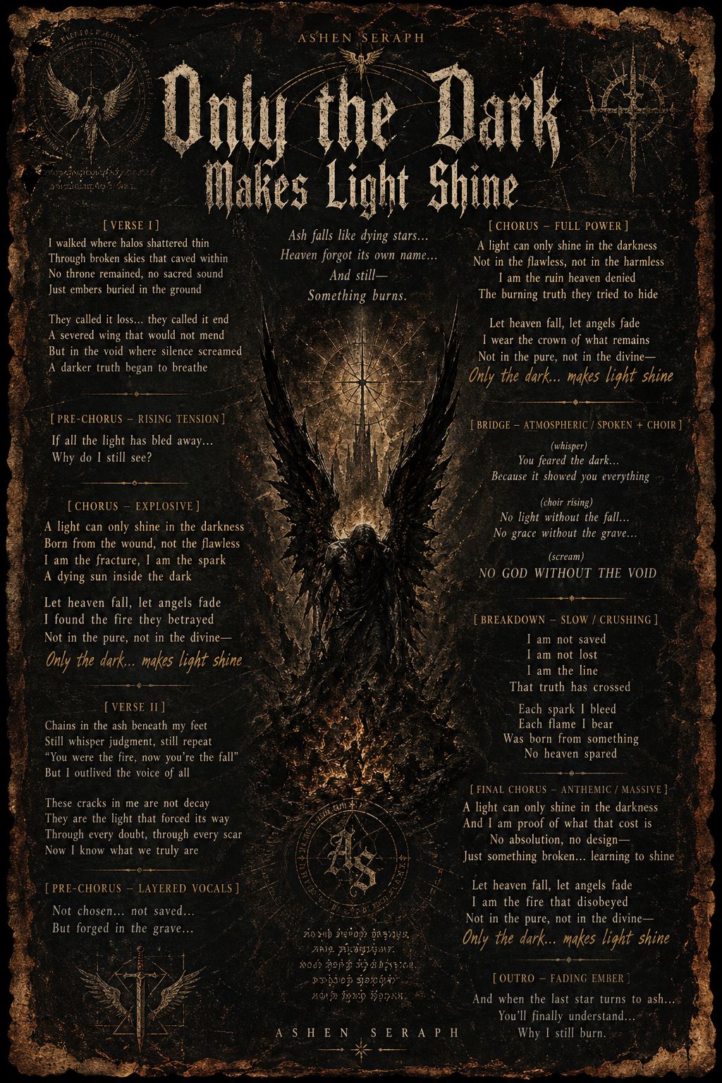 Ashen Seraph—Only the Dark Makes Light Shine