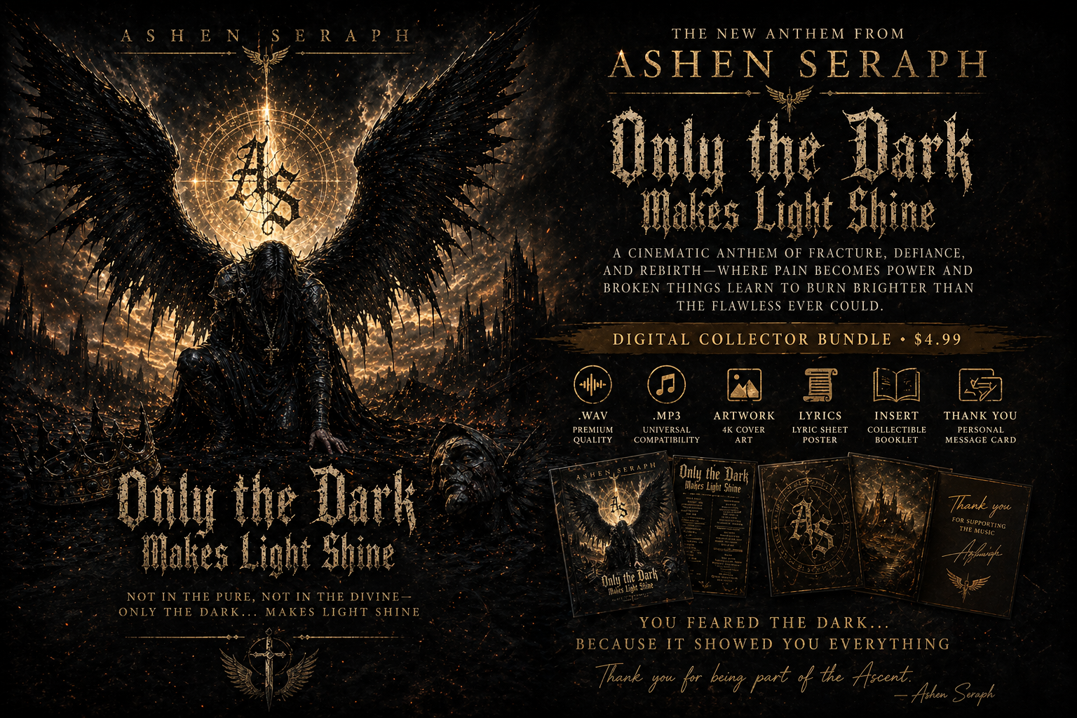 Ashen Seraph—Only the Dark Makes Light Shine