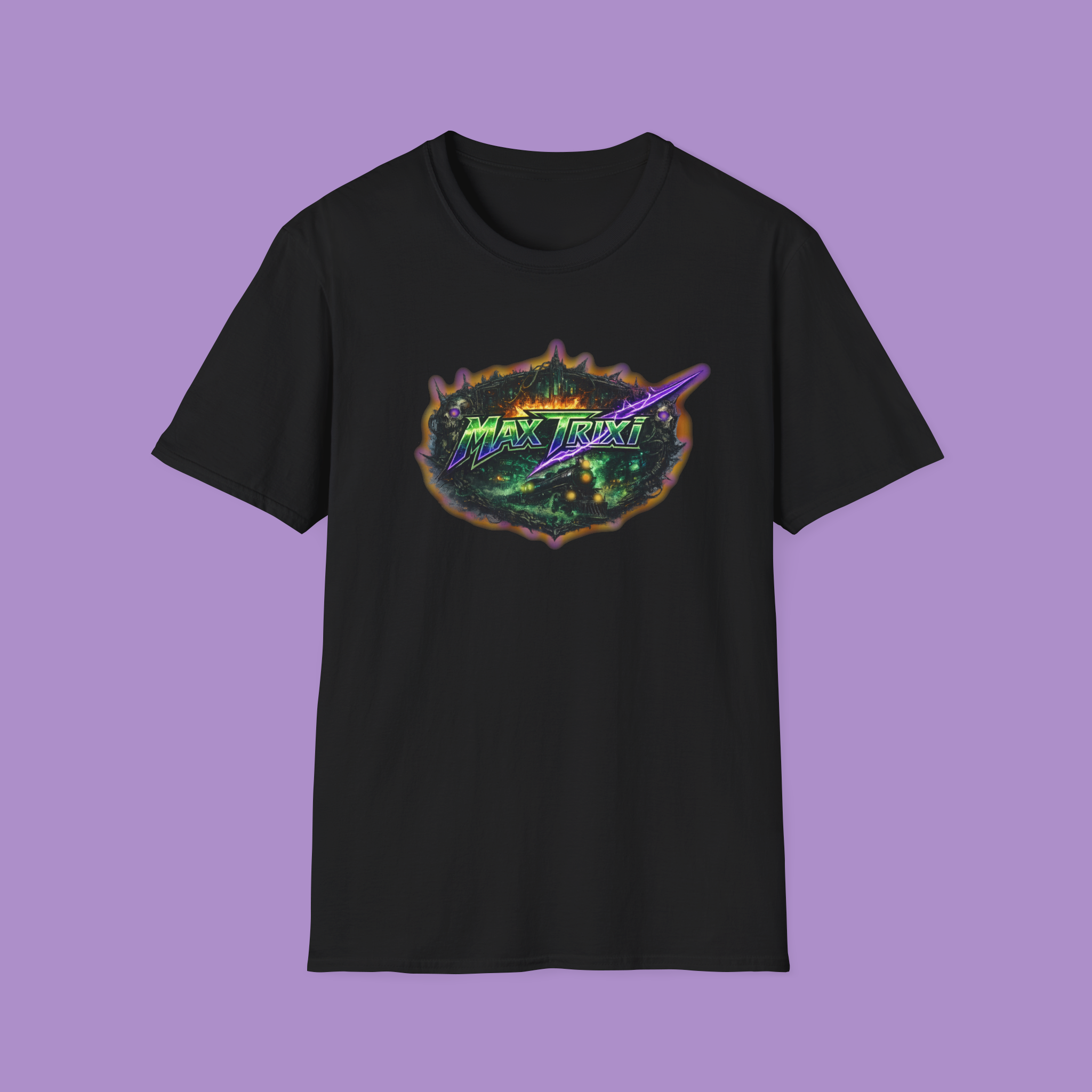 T-Shirt — 'Max Trixi' Neon Space Graphic Tee